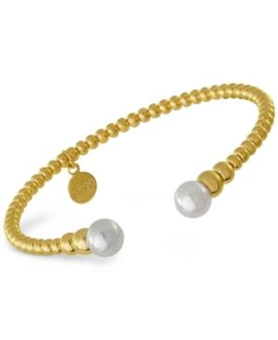 Shop Majorica Gold-tone Imitation Pearl Cuff Bracelet