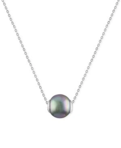 Shop Majorica Sterling Silver Gray Imitation Pearl Pendant Necklace