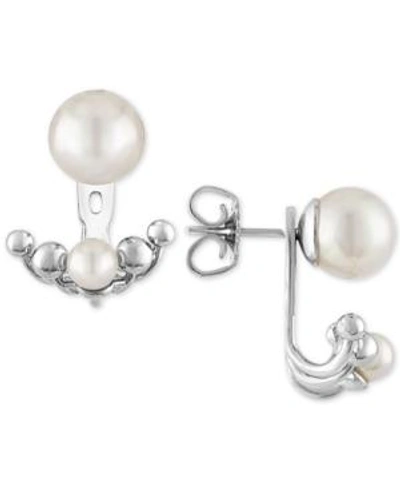 Shop Majorica Sterling Silver Imitation Pearl Ear Jacket Earrings