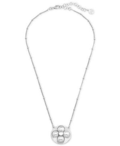 Shop Majorica Sterling Silver Imitation Pearl Flower Pendant Necklace