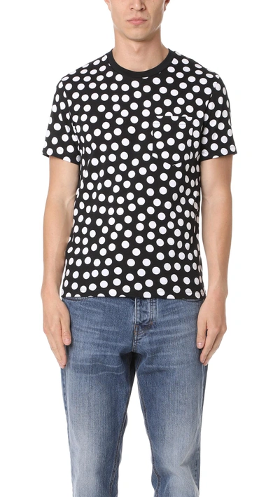 Shop Ami Alexandre Mattiussi Crew Neck Tee In Black, White