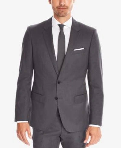 Shop Hugo Boss Boss Men's Slim-fit Super 120 Italian Virgin Wool Sport Coat In Charcoal