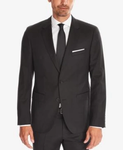 Shop Hugo Boss Boss Men's Regular/classic-fit Super 120 Italian Virgin Wool Sport Coat In Black