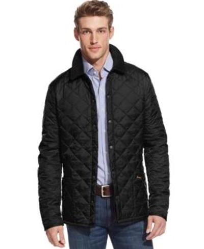 Shop Barbour Men's Heritage Liddesdale Quilted Jacket In Black