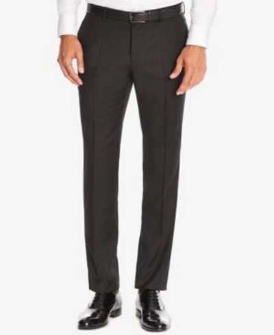 Shop Hugo Boss Boss Men's Slim-fit Virgin Wool Dress Pants In Black