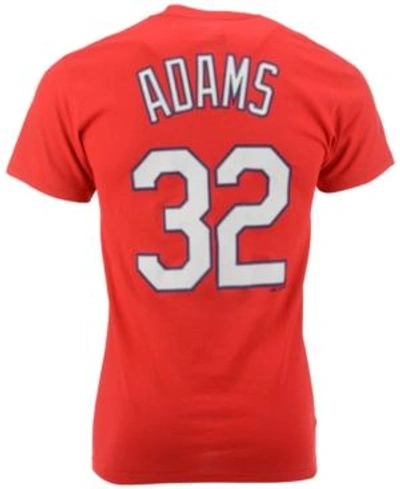 Shop Majestic Men's Short-sleeve Matt Adams St. Louis Cardinals Player T-shirt In Red