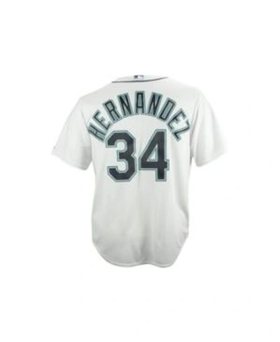 Shop Majestic Men's Felix Hernandez Seattle Mariners Replica Jersey In White