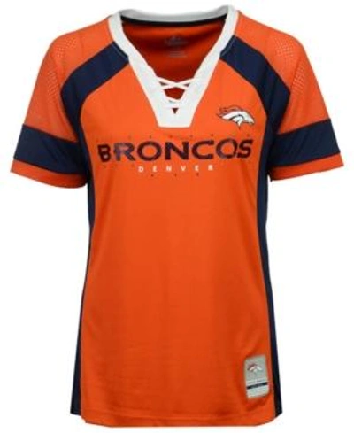 Shop Majestic Women's Denver Broncos Draft Me T-shirt In Orange