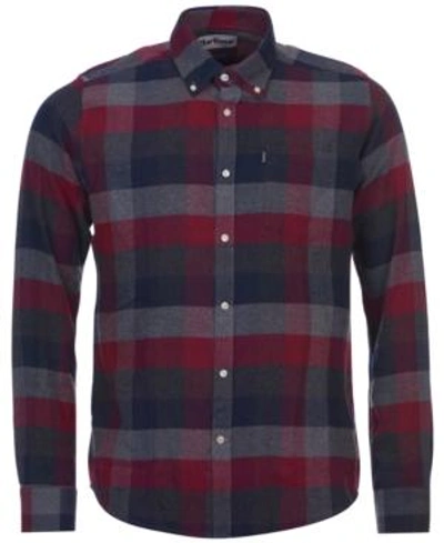 Shop Barbour Men's Angus Plaid Shirt In Med Gray