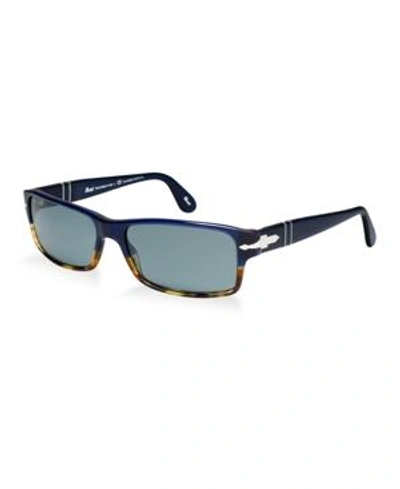 Shop Persol Polarized Sunglasses, Po2747s (57) In Tortoise Blue/blue Polar