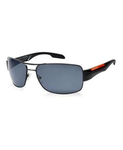 Shop Prada Polarized Sunglasses, Ps 53ns In Black/grey