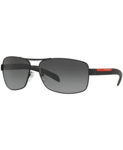 Shop Prada Polarized Sunglasses, Ps 54is In Black/grey Polar