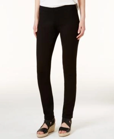 Shop Eileen Fisher System Ponte Pull-on Skinny Pants, Regular & Petite In Black