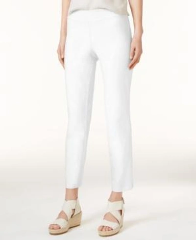 Shop Eileen Fisher System Washable Crepe Slim-leg Ankle Pants, Regular & Petite In White