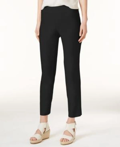 Shop Eileen Fisher System Washable Crepe Slim-leg Ankle Pants, Regular, Petite & Plus Sizes In Black