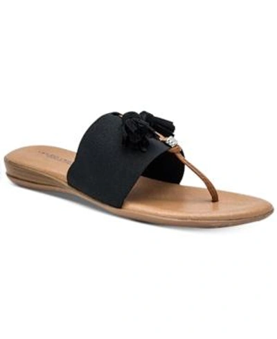 Shop Andre Assous Nancy Thong Sandals In Black