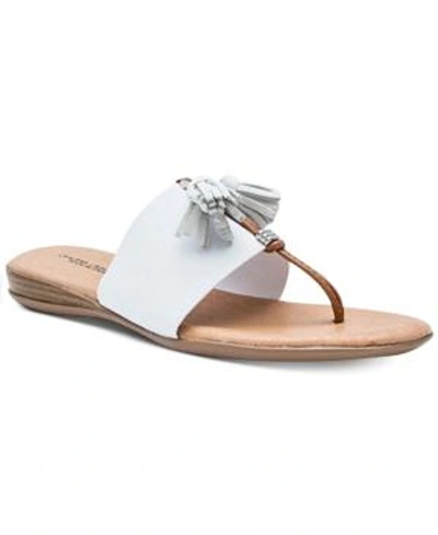 Shop Andre Assous Nancy Thong Sandals In White