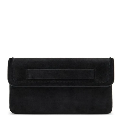 Shop Roger Vivier Keep It Viv' Clutch In Suede In Black