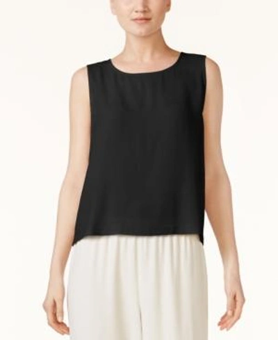 Shop Eileen Fisher System Silk Shell, Regular & Petite In Black