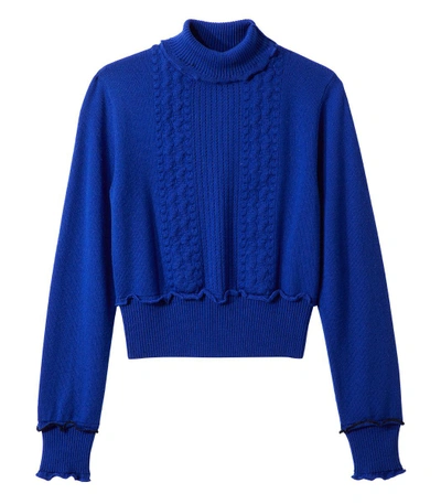 Shop 3.1 Phillip Lim / フィリップ リム Electric Blue Puffy Cable Turtleneck