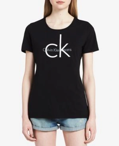 Shop Calvin Klein Jeans Est.1978 Logo Graphic T-shirt In Black