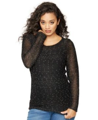 Shop Design History Maternity Beaded Sweater In Black