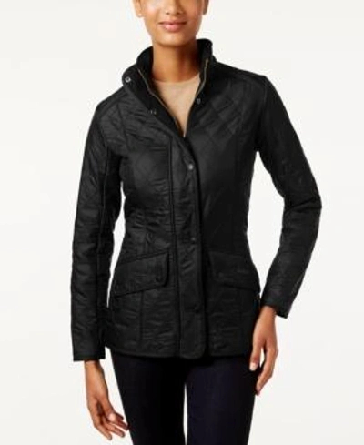 Shop Barbour Cavalry Polarquilt Quilted Utility Jacket In Black