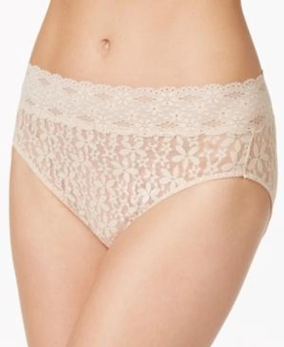 Shop Wacoal Halo Sheer Lace High-cut Brief 870305 In Natural Nude- Nude 01