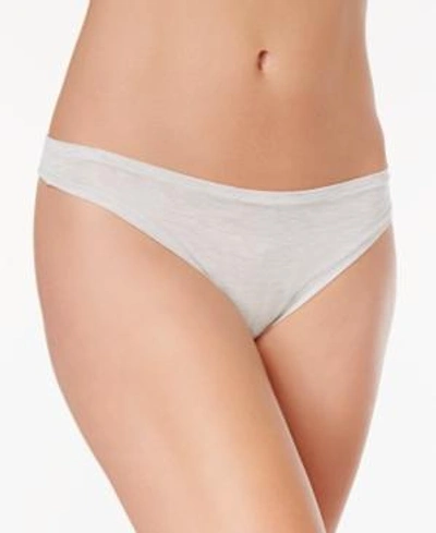 Shop Natori Bliss Essence Modal-blend Thong 771159 In Feather Grey