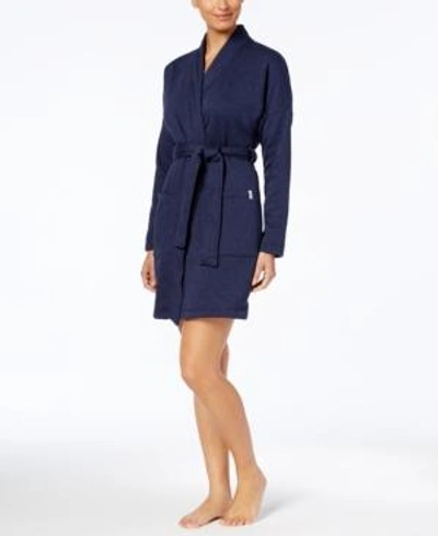 Shop Ugg Braelyn Lightweight Double-knit Kimono-style Robe In Navy Heather