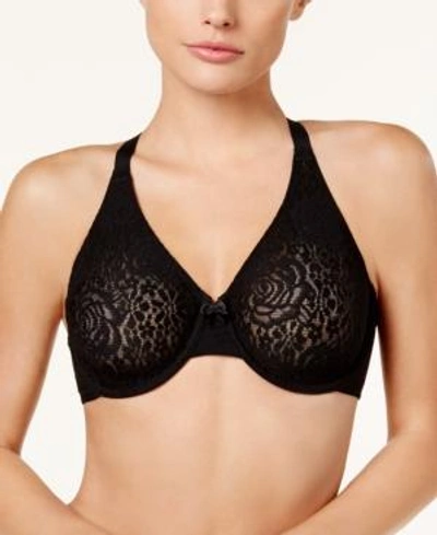 Shop Wacoal Halo Lace Molded Underwire Bra 851205, Up To G Cup In Black