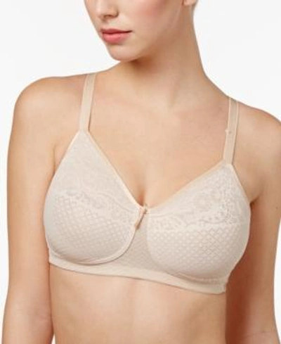 Shop Gucci Visual Effects Wire-free Minimizer Bra 852210 In Sand- Nude 01