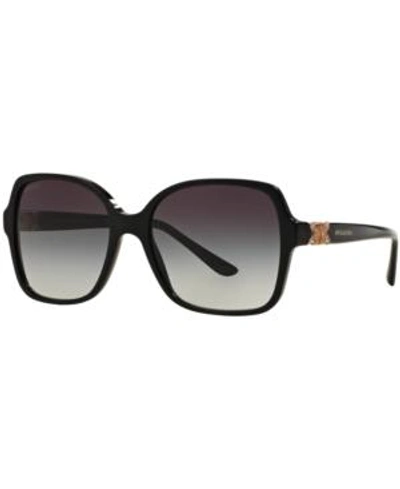 Shop Bvlgari Sunglasses, Bv8164b In Black/grey Gradient