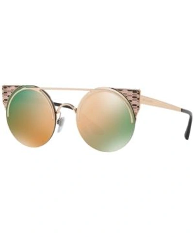 Shop Bvlgari Sunglasses, Bv6088 In Pink/pink Mirror