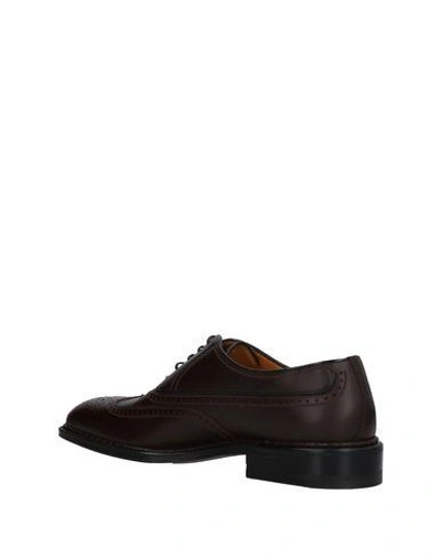 Shop A.testoni Lace-up Shoes In Dark Brown