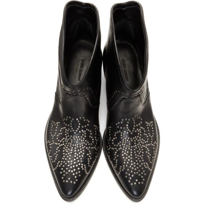 Shop Isabel Marant Black Dollan Studded Boots In 01bk Black