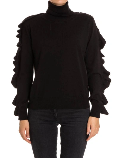 Shop Blugirl Wool Turtleneck Sweater In Black