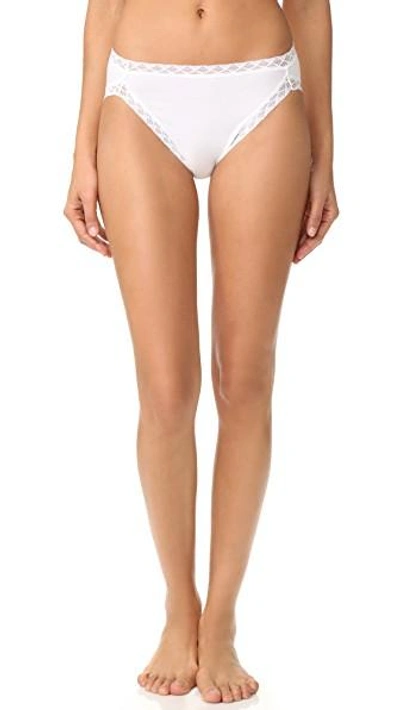 Shop Natori Bliss Cotton French Cut Bikini Briefs In White