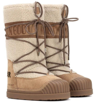 Shop Moncler X Moon Boot® Ankle Boots In Brown
