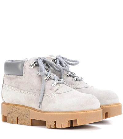 Shop Acne Studios Exclusive To Mytheresa.com - Tinne She Suede Ankle Boots In Grey