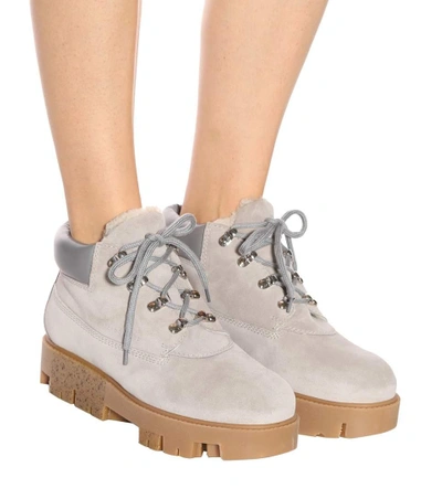 Shop Acne Studios Exclusive To Mytheresa.com - Tinne She Suede Ankle Boots In Grey