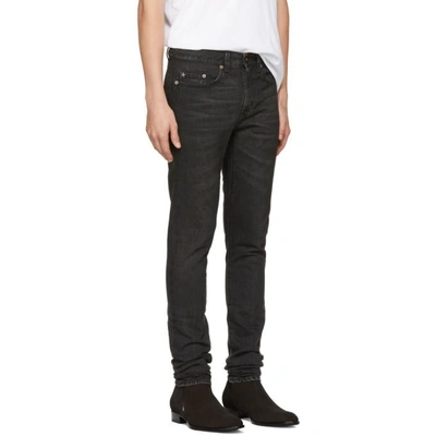 Shop Saint Laurent Black Star Low-waisted Skinny Jeans In 1505 Medium Black