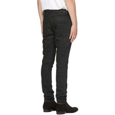 Shop Saint Laurent Black Star Low-waisted Skinny Jeans In 1505 Medium Black