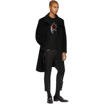 Shop Dolce & Gabbana Black Skeleton Love Crown Jumper