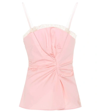 Shop Jacquemus Le Haut Rose Cotton Camisole In Pink