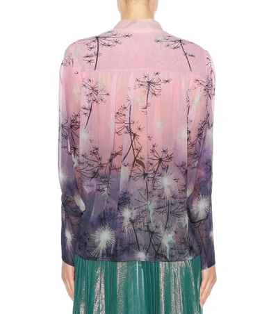 Shop Mary Katrantzou Flame Silk-georgette Blouse In Multicoloured