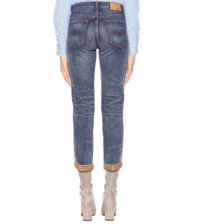 Shop Polo Ralph Lauren Embroidered Jeans In Blue
