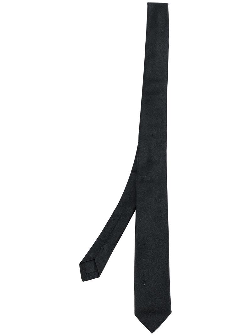 Saint Laurent Classic Skinny Tie In Black | ModeSens