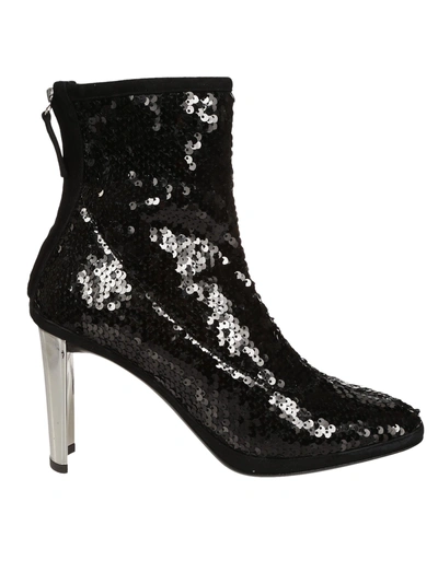 Shop Giuseppe Zanotti Luce Sequin Ankle Boots In Black