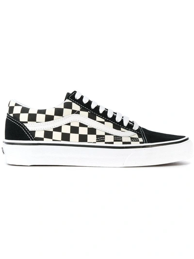 Shop Vans Primary Check Old Skool Sneakers